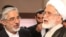 Iran -former Iran's presidential election candidates Mehdi Karoubi (R) and Mirhossein Mousavi speak . UNDATED
