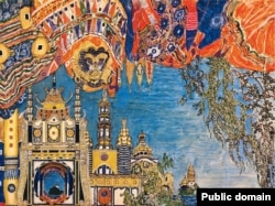 Александр Головин. Эскиз декорации к спектаклю "Соловей"