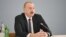 Azerbaijan - President Ilham Aliyev speaks at an international forum in Baku, April 9, 2025.