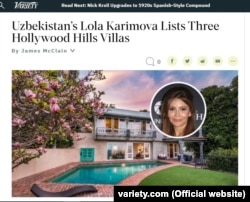 2020-жылдын август айында америкалык медиа каражаттар Лола Каримова-Тилляева Голливуддагы өзүнө таандык үч вилласын саттыкка койгонун жазышкан.
