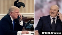 Звонок Дональда Трампа Александру Лукашенко (коллаж)