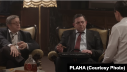 O scenă din serialul Plaha, cu personajul Igor Dodu în prim plan.