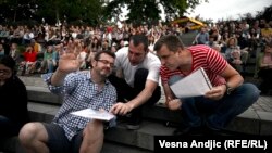 Kruno Lokotar, Vladimir Arsenijević i Ivan Bevc na Krokodilu 