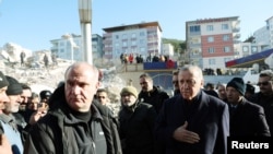 Ռեջեփ Թայիփ Էրդողանն աղետի գոտում, Քահրամանմարաշ, 9 փետրվարի, 2023թ.