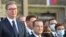 Presidenti i Serbisë, Aleksandar Vuçiq, dhe ministri i Punëve të Jashtme të Serbisë, Ivica Daçiq, në shënimin e Ditës së Unitetit serb. Fotografi nga arkivi.

