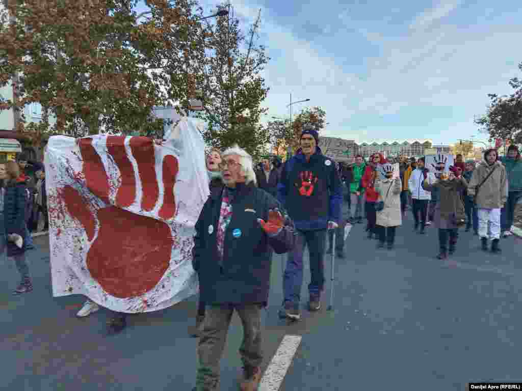 Na akciju "Bulevar krvavih tragova" pozvale su studentske organizacije "Stav" i "Sviće", koje zahtevaju krivične postupke protiv odgovornih i oslobađanje preostalih aktivista uhapšenih nakon protesta na kojima su građani tražili odgovornost za obrušavanje nadstrešnice na Železničkoj stanici.