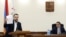 Armenia - Opposition member Grigor Yeritsian (L) addresses a session of the Yerevan city council chaired by Mayor Tigran Avinian, September 10, 2024. 