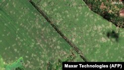 Так виглядають поля поблизу Слов’янська в результаті обстрілів російської артилерії. 6 червня 2022 року. Супутниковий знімок Maxar Technologies 