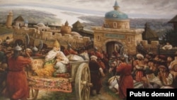 Ханбикә Сөембикәне Мәскәүгә озату. Фиринат Халиков рәсеме