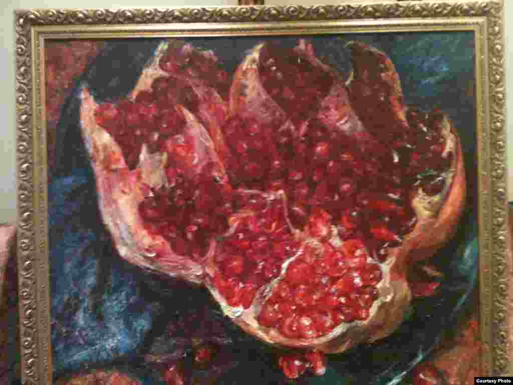 "Granat," or "Pomegranate," by Uzbek artist Lev Reznikov (1928-2003). Reznikov sold the painting to the Tashkent State Museum of Art in 1990 on the condition it could not be resold.&nbsp;