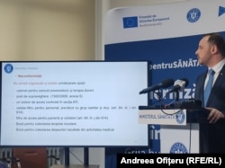 Ministrul Sănătății, Alexandru Rogobete, prezintă neregulile constatate la Spitalul Sf. Maria din Iași, 2 octombrie 2025.