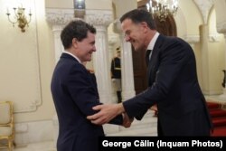 Secretarul general NATO, Mark Rutte, și președintele României, Nicușor Dan, la Palatul Cotroceni, pe 5 noiembrie 2025.