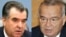 Президент Таджикистана Эмомали Рахмон (слева) и президент Узбекистана Ислам Каримов (справа).