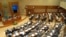 Во время заседания мажилиса парламента. Астана. 