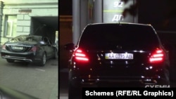 Це – такий же броньований Mercedes Maybach, який через пів року забиратиме першого помічника президента Зеленського Сергія Шефіра із заправки