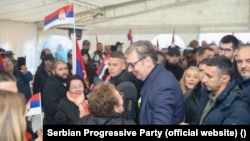 Predsednik Srbije i funkcioner Srpske napredne stranke na predizbornom skupu za lokalne izbore u Negotinu, na istoku Srbije, 25. novembar 2025.