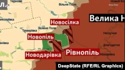 Новопавлівський напрямок на карті проєкту DeepState