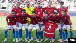 ჩეხეთის საფეხბურთო ნაკრები ჩრდილოეთ მაკედონიასთან ამხანაგურ მატჩამდე. მატჩი ჩეხეთის გამარჯვებით ანგარიშით 2-1 დასრულდა. 10 ივნისი, 2024.