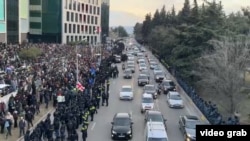 Акцыя пратэсту каля Tbilisi mall