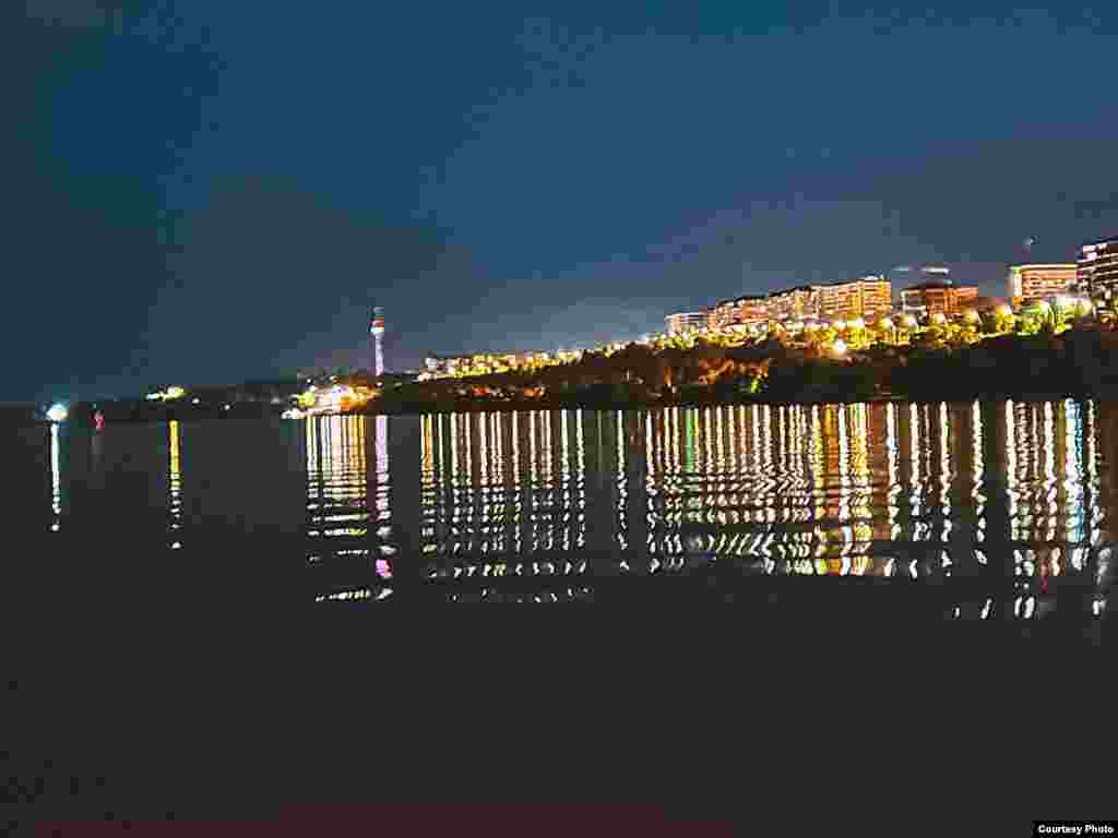 Ночной Дунай в Галаце