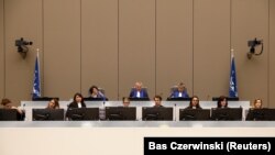 სისხლის სამართლის საერთაშორისო სასამართლოს სხდომა ჰააგაში.