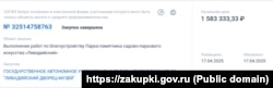 Інформація про закупівлю послуг благоустрою Лівадійського парку, квітень 2025 року