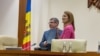 Președinta Parlamentului European, Roberta Metsola, în plenul Parlamentului de la Chișinău, împreună cu spicherul Igor Grosu, pe 7 noiembrie 2025. Majoritatea PAS afirmă că obiectivul acestei legislaturi este integrarea în UE a R. Moldova.