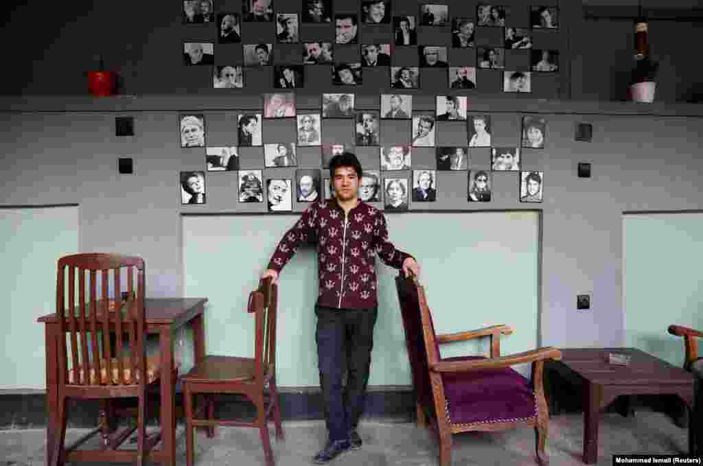 Anosh Sarwari, 23, works in a coffee shop. "We are thirsty for peace. We want peace so people can run their businesses and live comfortably."