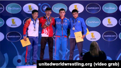 Победители турнира по греко-римской борьбе (весовая категория до 55 кг), Тампере. 6 августа 2017 г.