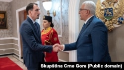 Vrhovni državni tužilac Milorad Marković i predsjednik Skupštine Crne Gore Andrija Mandić, oktobar 2024.