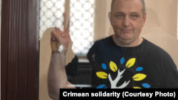 Уладзіслаў Есіпенка на судзе, Сімферопаль, 15 ліпеня 2021 году