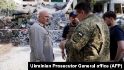 Прокурор Міжнародного кримінального суду Карім Хан у Харкові, 15 червня 2022 року 