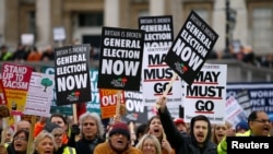 Брекзитке каршылардын демонстрациясы. Лондон, 12-январь, 2018-жыл.