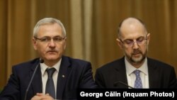 Șeful UDMR, Kelemen Hunor, alături de aliatul său liderul PSD, Liviu Dragnea