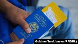 Кыргызстандын паспорту. Иллюстрациялык сүрөт.