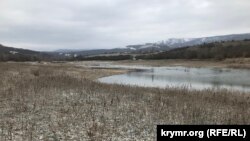 Наслідки окупації Криму – висохле Білогірське водосховище, березень 2021 року