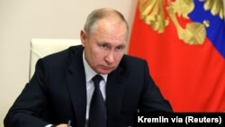 Președintele rus Vladimir Putin, pe 23 decembrie 2020, la o reuniune comună a Consiliului de Stat al țării și a Consiliului pentru Dezvoltare Strategică și Proiecte Naționale