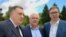 Nga e majta: Millorad Dodik, Andrija Mandiq dhe Aleksandar Vuçiq. Maj 2019