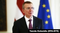 Latvian Foreign Minister Edgars Rinkevics (file photo)