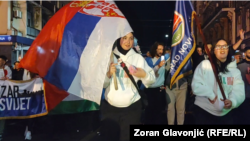 Doček studenata koji su peške išli iz Novog Pazara u Beogradu, 28. oktobar 2025.