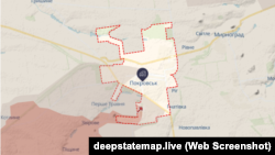 Покровськ на мапі DeepState станом на 26 жовтня 2025 року