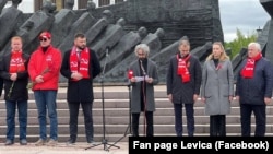 Лидерот на Левица Димитар Апасиев во официјална посета на Руската Федерација на покана на претседателот на Комунистичката партија на Руската Федерација (КПРФ), Генадиј Зјуганов на 9 мај 2025 година.