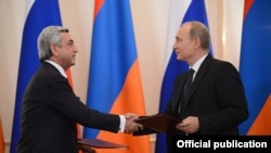 Preşedinţii Serj Sargsyan şi Vladimir Putin