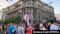 Okupljanje građana ispred zgrade Generalštaba u Beogradu, 14.8.2025.