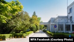 ساختمان وزارت خارجه افغانستان که در کنترول طالبان است. 