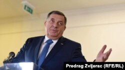 Član Predsjedništva BiH Milorad Dodik na konferenciji za novinare u Istočnom Sarajevu