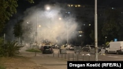 Dim od suzavca koji je bačen u Novom Beogradu, 13.8.2025.