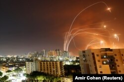 Ізраїльська протиракетна система «Залізний купол» в дії, 12 травня 2021 року