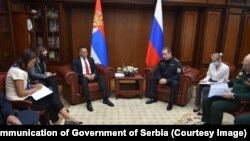 Ministar unutrašnjih poslova Srbije na sastanku sa komandantom Ruske nacionalne garde Rosgvardije Viktorom Zolotovim u Moskvi, 15. maj 2021. 