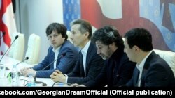 ირაკლი კობახიძე, ბიძინა ივანიშვილი, კახა კალაძე და არჩილ თალაკვაძე. 2019 წლის 2 თებერვალი